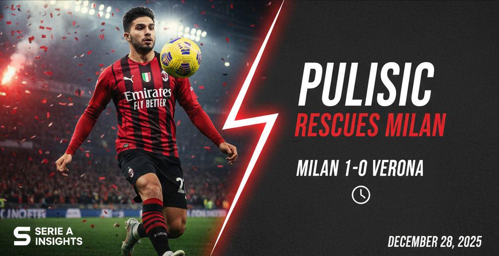 Honestly? Milan Just Barely Scraped By. Pulisic Rescues Rossoneri vs. Verona