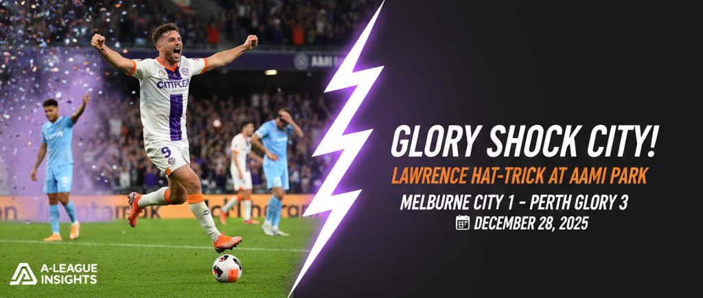 Honestly? City Just Got Schooled. Perth Glory’s 3-1 Shocker at AAMI Park