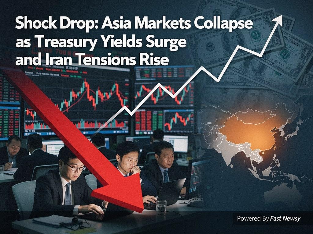 Shock Drop: Asia Markets Collapse as Treasury Yields Surge and Iran Tensions Rise