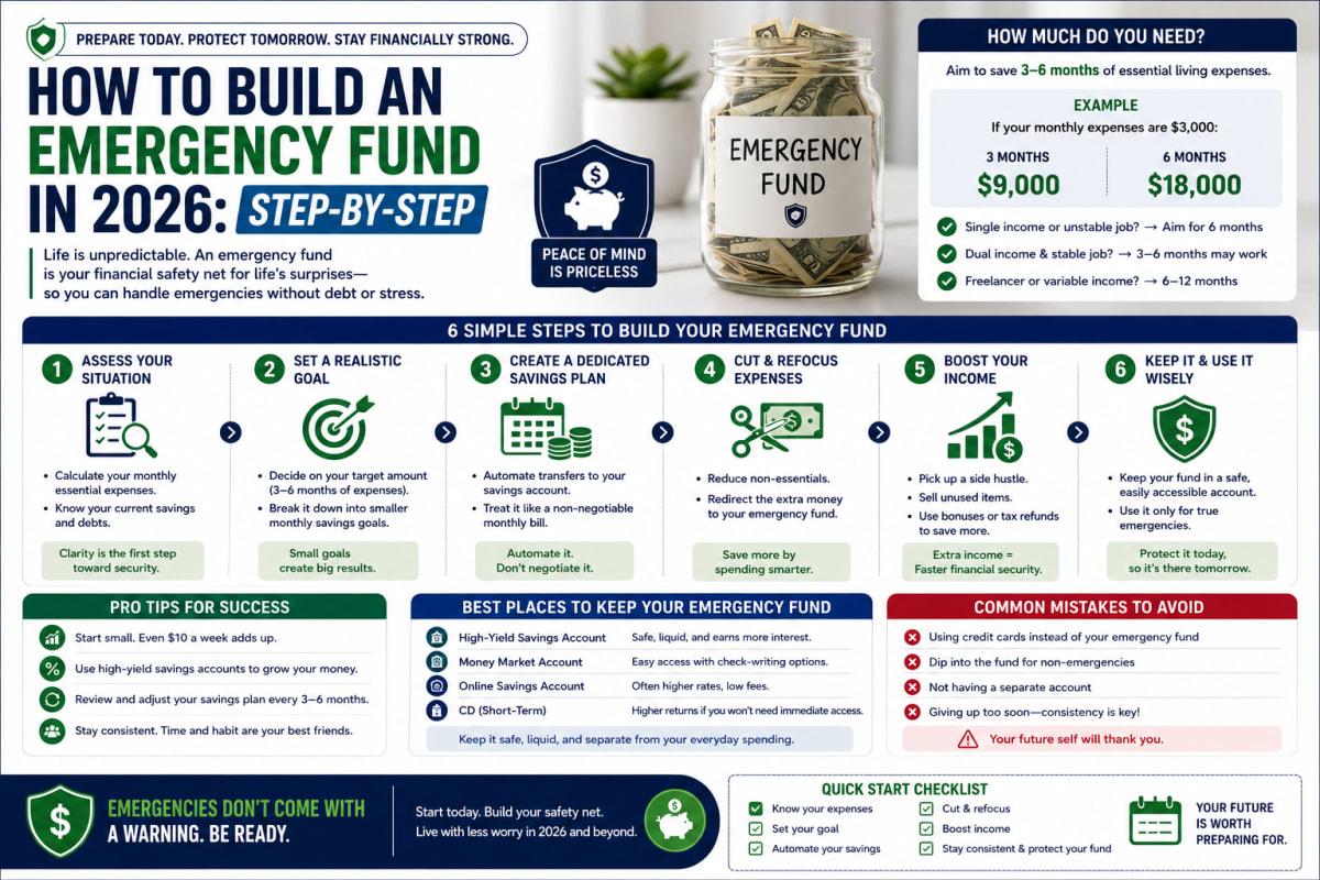 How to Build an Emergency Fund in 2026: Step-by-Step