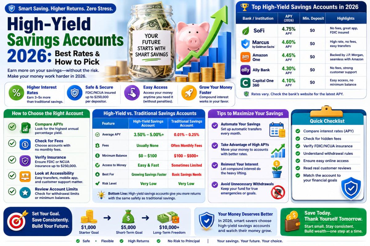 High-Yield Savings Accounts 2026: Best Rates & How to Pick