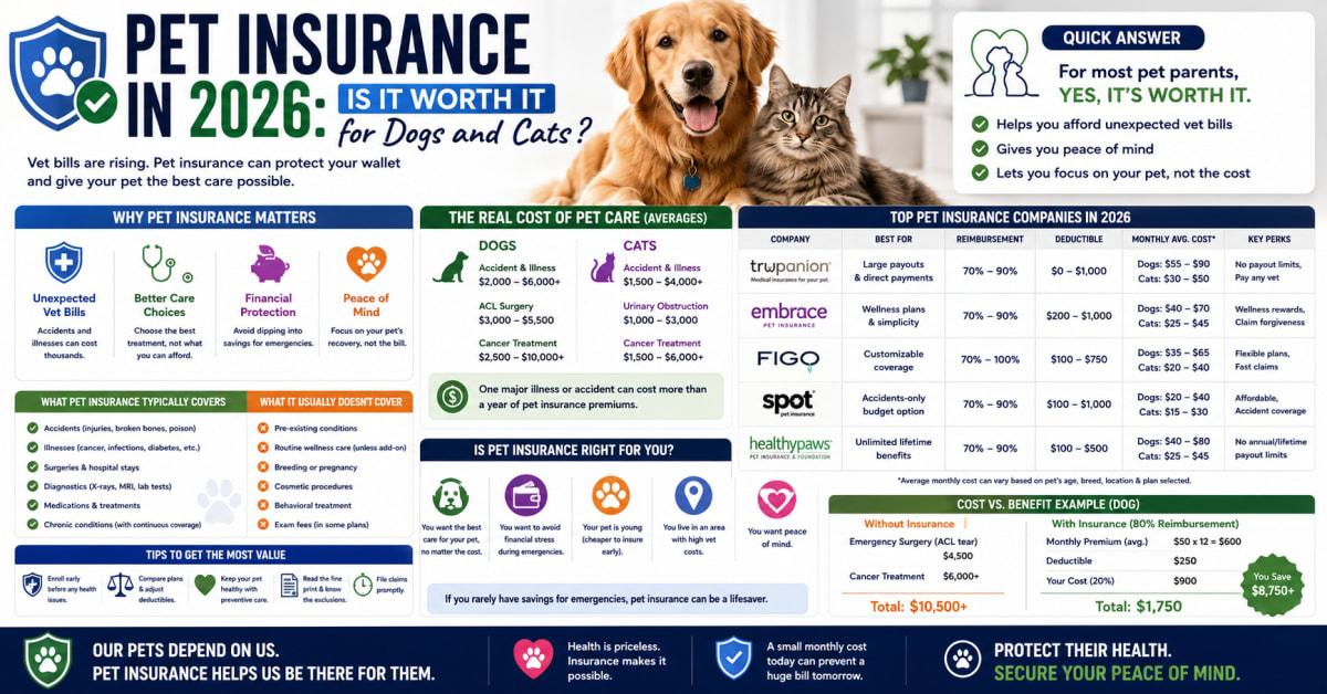 Pet Insurance in 2026: Is It Worth It for Dogs and Cats?