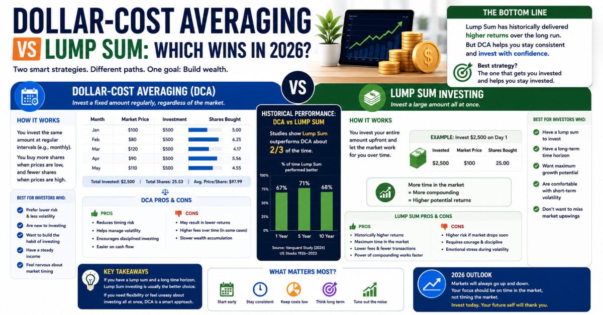 Dollar-Cost Averaging vs Lump Sum: Which Wins in 2026?