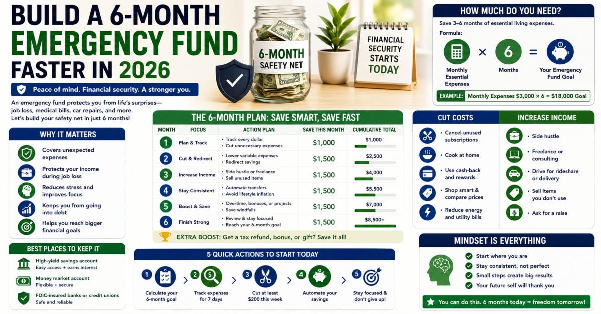Build a 6-Month Emergency Fund Faster in 2026