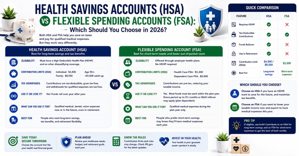 HSA vs FSA 2026: Which Should You Choose?